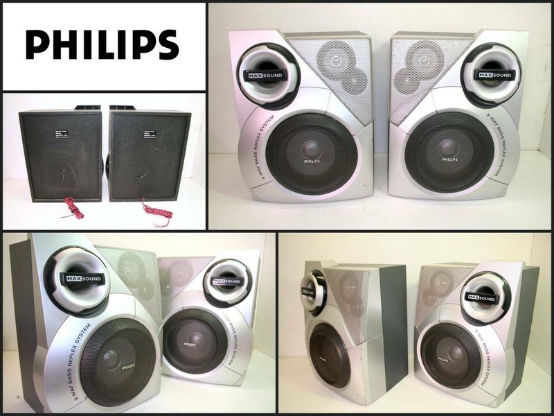 philips 3 way bass reflex speaker system